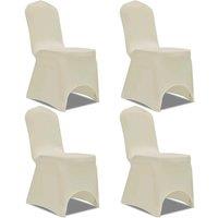 Stretch Chair Cover 4 pcs Cream