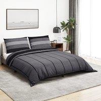 Berkfield Home Duvet Cover Set Dark Grey 140x200 cm Cotton