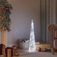 Berkfield Home Acrylic Decorative LED Light Cone Cold White 60 cm