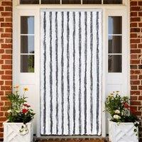 Berkfield Home Insect Curtain Grey & White 90x220 cm Chenille