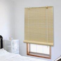 Berkfield Home Roller Blind Bamboo 80x220 cm Natural in Brown
