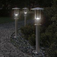 Berkfield Home Outdoor Floor Lamp Silver 60 cm Stainless Steel