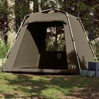 Berkfield Home Fishing Tent 4-Person Olive Green Quick Release