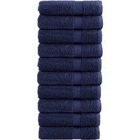 Berkfield Home Premium Bath Towels SOLUND 10pcs Navy Blue 100x150cm 600gsm