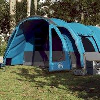 Berkfield Home Family Tent Tunnel 8-Person Blue Waterproof