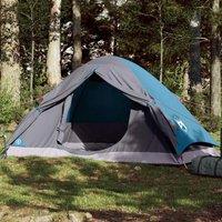 Berkfield Home Camping Tent Dome 4-Person Blue Waterproof
