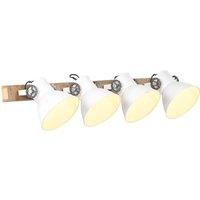 Berkfield Home Industrial Wall Lamp White 90x25 cm E27