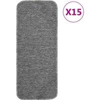 Berkfield Home Anti Slip Stair Mats 15 pcs 60x25 cm Grey Rectangular | Size: Medium