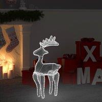 Berkfield Home Reindeer Christmas Decoration with Mesh 306 LEDs 60x24x89cm | Size: 60 x 24 x 89 cm