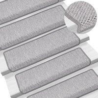 Berkfield Home Stair Mats Self-adhesive Sisal-Look 15 pcs 65x21x4 cm Beige | Size: Medium