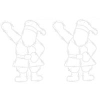 Berkfield Home Christmas Lights Santa Silhouette 2 pcs 35 LEDs Warm White