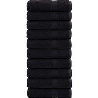 Berkfield Home Premium Bath Towels SOLUND 10 pcs 100x150 cm 600 gsm in Black