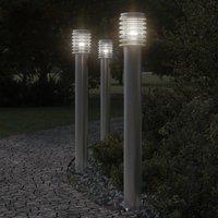 Berkfield Home Outdoor Floor Lamp Silver 110cm Stainless Steel