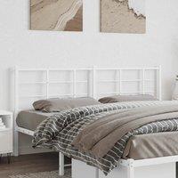 Berkfield Home Metal Headboard White 180 cm