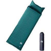 Self Inflating Camping Mattress with Pillow 1-Person Green