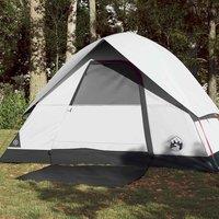 Berkfield Home Camping Tent Dome 3-Person White Blackout Fabric Waterproof