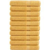 Berkfield Home Premium Sauna Towels SOLUND 10pcs Gold 80x200cm 600gsm