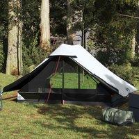 Berkfield Home Camping Tent 2-Person White Blackout Fabric Waterproof