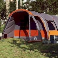 Berkfield Home Family Tent Tunnel 8-Person Grey Waterproof