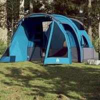 Berkfield Home Camping Tent Tunnel 4-Person Blue Waterproof