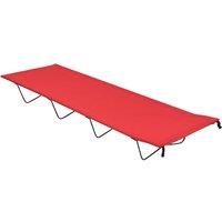 Berkfield Home Camping Bed 180x60x19 cm Oxford Fabric & Steel Red | Size: 180 x 60 x 19 cm