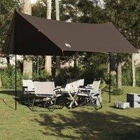 Berkfield Home Camping Tarp Brown 438x376x212 cm Waterproof | Size: 438 x 376 x 212 cm