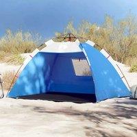 Berkfield Home Beach Tent 2-Person Azure Blue Quick Release Waterproof