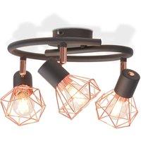 Berkfield Home Ceiling Lamp with 3 LED Filament Bulbs 12 W