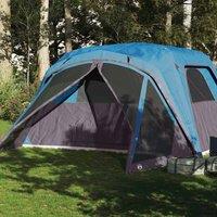 Berkfield Home Family Tent with Porch 6-Person Blue Waterproof