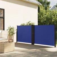 Berkfield Home Retractable Side Awning Blue 100x1000 cm