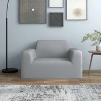Berkfield Home Stretch Couch Slipcover Grey Polyester Jersey