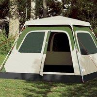 Berkfield Home Family Tent Dome 6-Person Green Quick Release