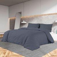 Berkfield Home Duvet Cover Set Anthracite 135x200 cm Light-weight Microfiber in Black