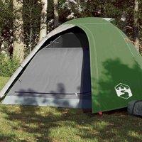 Berkfield Home Camping Tent Dome 4-Person Green Waterproof