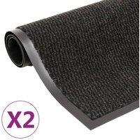 Berkfield Home Dust Control Mats 2 pcs Rectangular Tufted 80x120 cm Black