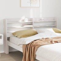 Berkfield Home Headboard with Shelves White 135 cm Solid Wood Pine