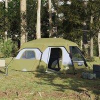 Berkfield Home Family Tent 9-Person Green Quick Release Waterproof