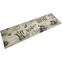 Berkfield Home Kitchen Rug Washable Coffee Grey 45x150 cm Velvet