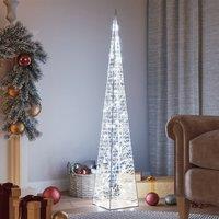 Berkfield Home Acrylic Decorative LED Light Cone Cold White 120 cm