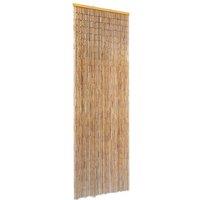 Berkfield Home Insect Door Curtain Bamboo 56x185 cm in Brown