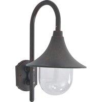Berkfield Home Garden Wall Lamp E27 42 cm Aluminium Bronze in Grey