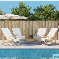 Berkfield Home Beach Towels 4 pcs White 60x135 cm Fabric 400 GSM