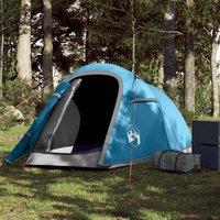 Berkfield Home Camping Tent Tunnel 2-Person Blue Waterproof
