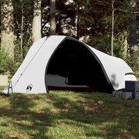 Berkfield Home Camping Tent Dome 4-Person White Blackout Fabric Waterproof