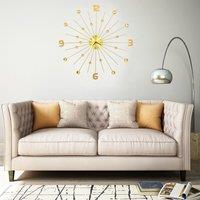 Berkfield Home Wall Clock Metal 70 cm Golden in Gold