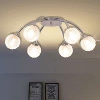 Berkfield Home Ceiling Lamp with 6 LED Bulbs G9 240 W in White