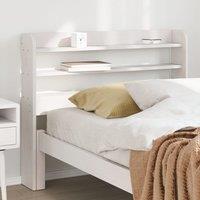 Berkfield Home Headboard with Shelves White 100 cm Solid Wood Pine