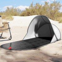 Berkfield Home Beach Tent Grey Pop-up Waterproof