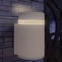 Berkfield Home Outdoor Semi-Cylindrical Wall Sconce Grey Aluminium