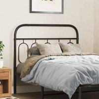 Berkfield Home Metal Headboard Black 107 cm